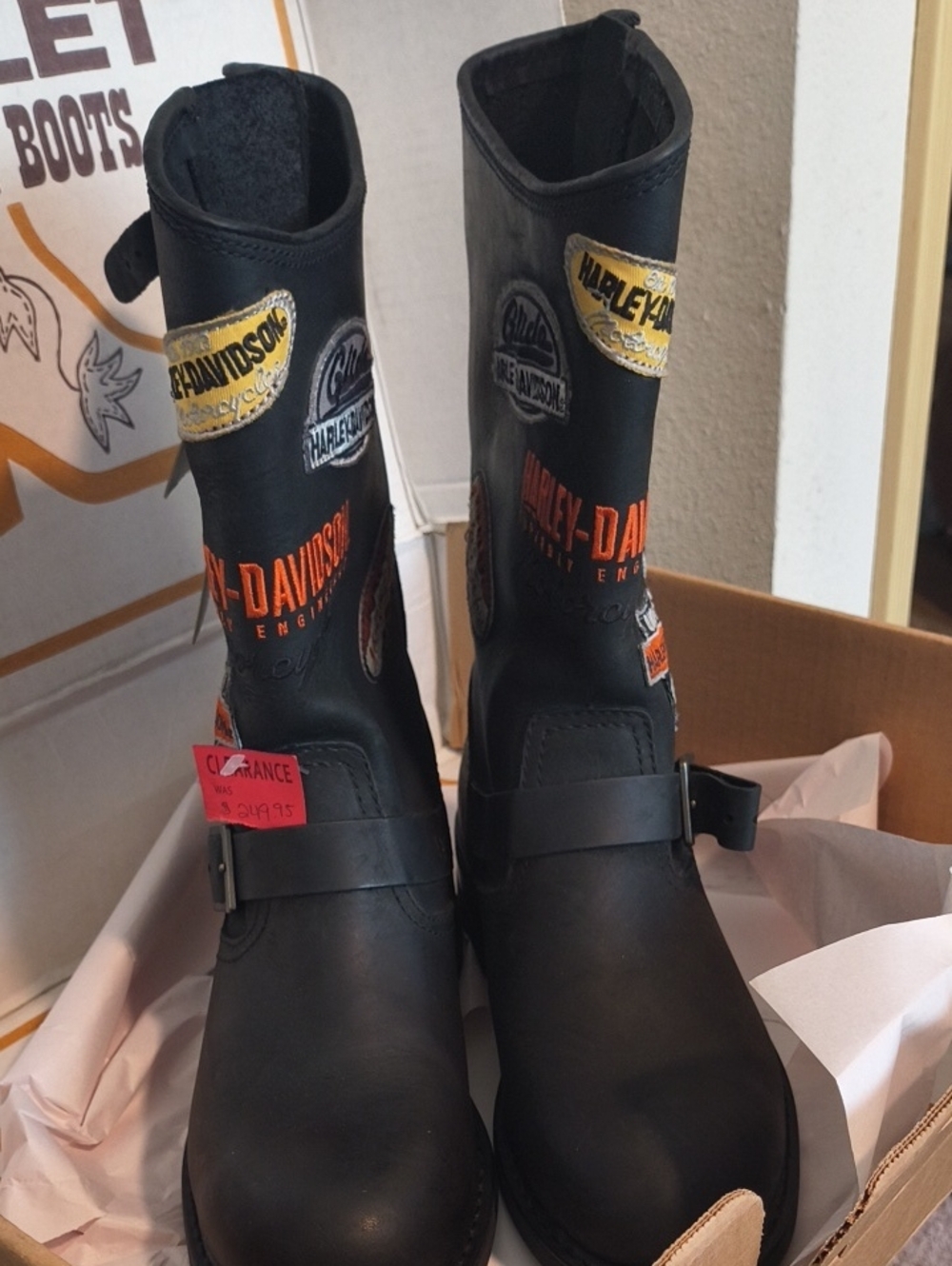 Harley-Davidson Brooklyn Patch Women's Leather Boots Sz 9 SOLD OUT EVERYWHERE! - Picture 11 of 14